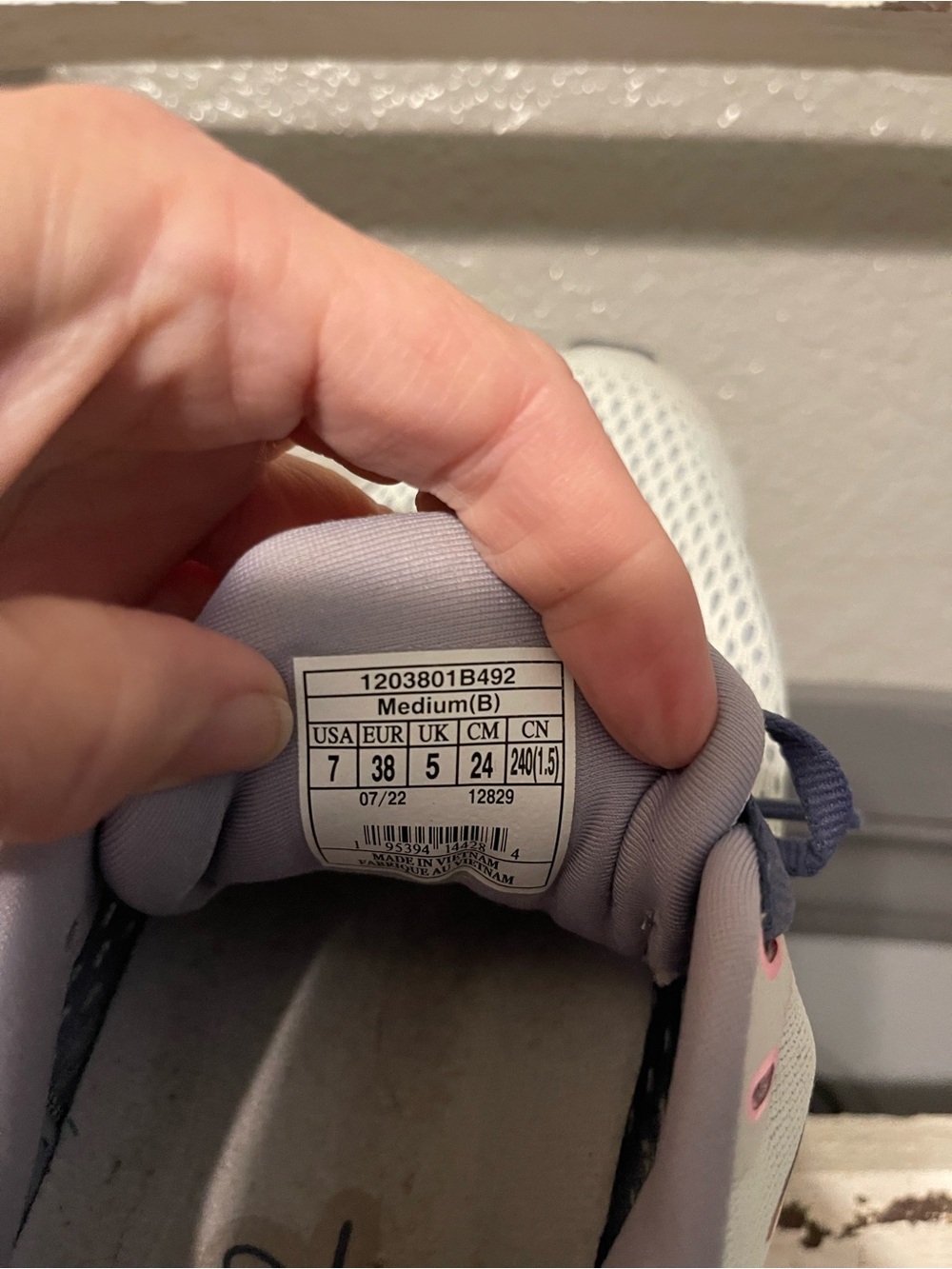 Brooks Women's Running Sneakers - Light Gray, Navy & Rose - Picture 8 of 9
